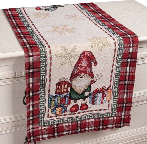 Χριστουγεννιάτικη Τραβέρσα (47x140) Silk Fashion Square Gnomes