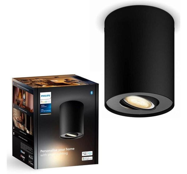 Philips - Φωτιστικό σποτ Dimming LED Hue PILLAR 1xGU10/4,2W/230V μαύρο