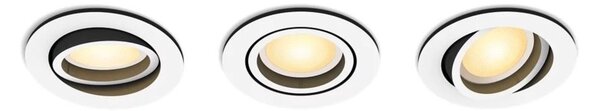 Philips-ΣΕΤ 3xLED Χωνευτό φωτιστικό οροφής dimming Hue MILLISKIN 1xGU10/4,2W/230