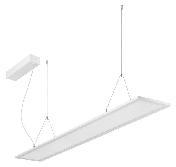 BRUMBERG Κρεμαστό φωτιστικό LED Adara 149,5 cm on/off 2CCT με μικροπρίσμα, Λευκό, Μελέτη / Γραφείο, Αλουμίνιο