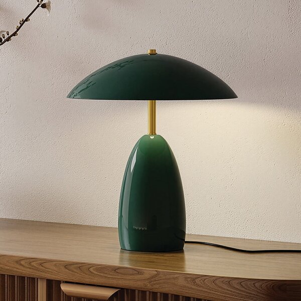 Elstead Επιτραπέζια λάμπα LED Poppy, πράσινη, ύψος 35 εκ., μεταλλική, με ρυθμιζόμενη, ρυθμιζόμενος, Πράσινο, Σαλόνι / τραπεζαρία, Αλουμίνιο, Vintage