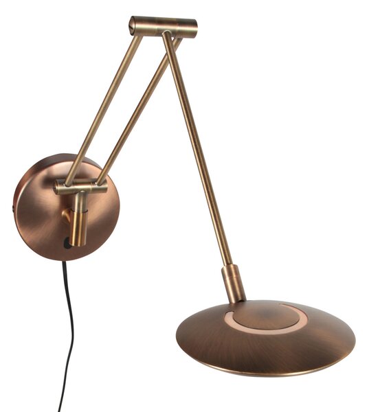Steinhauer Φωτιστικό τοίχου LED Zenith 2 με βραχίονα, χάλκινο, CCT, μέταλλο, βύσμα, ρυθμιζόμενος, Μπρούτζινο / Αντικέ ορείχαλκου, Σαλόνι / τραπεζαρία, Μέταλλο, σύγχρονο