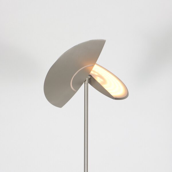 Steinhauer Λάμπα δαπέδου LED Zenith 2, χάλυβας, λάμπα ανάγνωσης, CCT, τηλεχειριστήριο, ρυθμιζόμενος, Μεταλλικό, Σαλόνι / τραπεζαρία, Μέταλλο, σύγχρονο, Φως ανάγνωσης