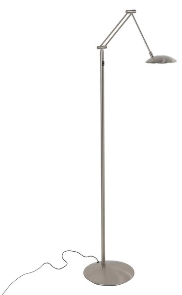 Steinhauer Λάμπα δαπέδου LED Daphne 2, 1 φωτιστικό, χάλυβας, CCT, τηλεχειριστήριο, ρυθμιζόμενος, Μεταλλικό, Σαλόνι / τραπεζαρία, Μέταλλο, σύγχρονο
