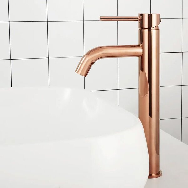Βρύση νιπτήρα Rea Lungo Rose Gold High