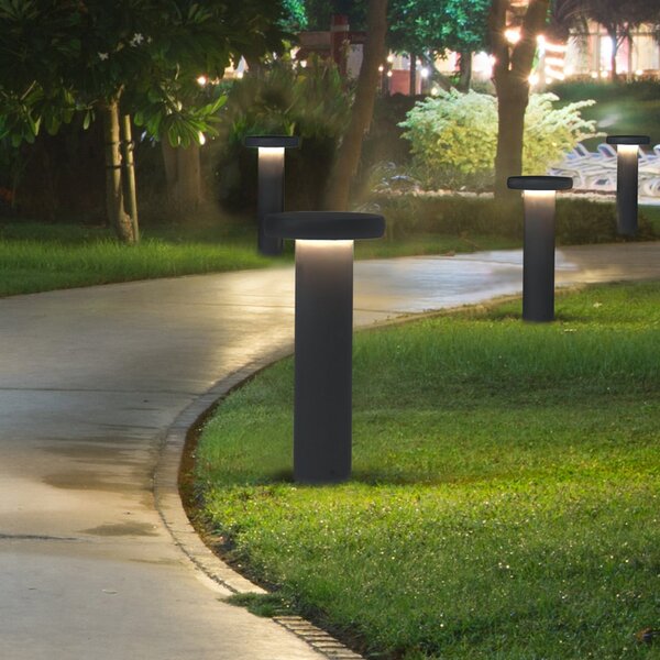 Molto Luce Φωτιστικό διαδρόμου LED CIRC, DALI, ανθρακί, ύψος 82 cm, IP65, ρυθμιζόμενος, Μαύρο, Αλουμίνιο, σύγχρονο