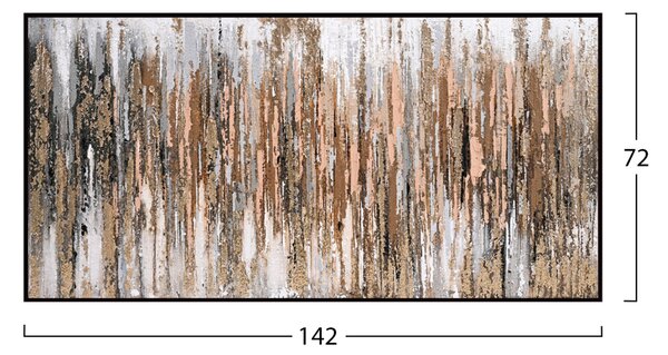 ΠΙΝΑΚΑΣ ΤΟΙΧΟΥ ABSTRACT HM4574.01 ΜΕ ΚΟΡΝΙΖΑ ΜΑΥΡΗ-ΚΑΜΒΑΣ 142x4.5x72Υεκ