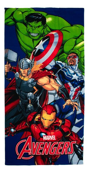 Παιδική Πετσέτα Θαλάσσης Microfiber (70x140) Dimcol Avengers 670 Blue
