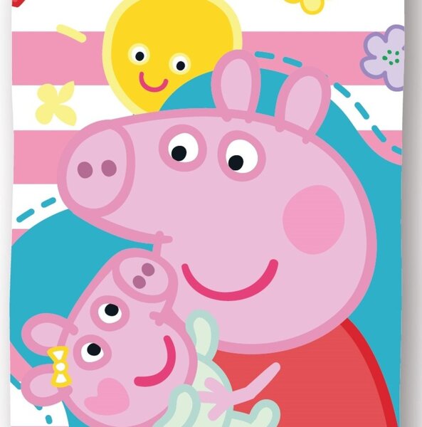 Παιδική Πετσέτα Θαλάσσης Microfiber (70x140) Dimcol Peppa Pig 821 White-Pink