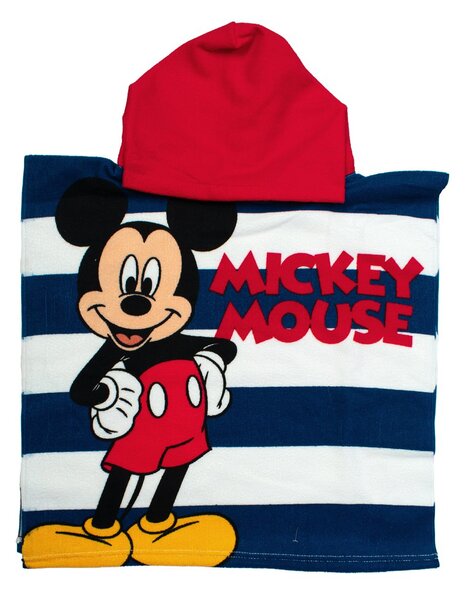Παιδικό Πόντσο (50x100) Dimcol Mickey 193 White-Dark Blue