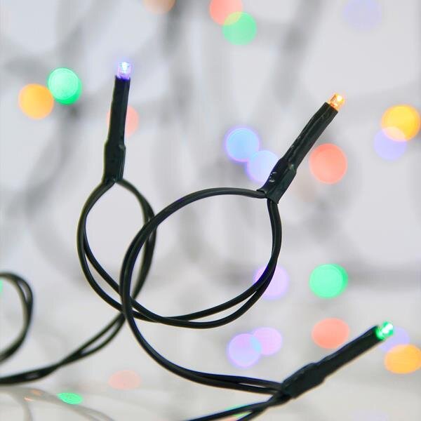 Magic Christmas 96 Χριστουγεννιάτικα Led Λαμπάκια Μπαταρίας Με 8 Πρόγραμματα, Μνήμη & Timer, Πράσινο Καλώδιο-Πολύχρωμο - 600-05589