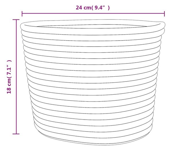 Καλάθια Αποθήκευσης 2 τεμ. Γκρι/Λευκό Ø24 x 18 εκ. Βαμβακερά - Πολύχρωμο