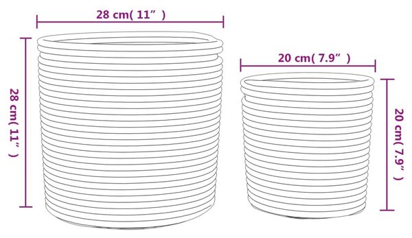 Καλάθια Αποθήκευσης 2 τεμ. Ασπρόμαυρα από Βαμβάκι - Πολύχρωμο