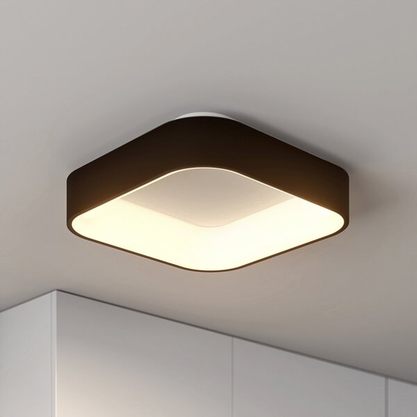 Arcchio Φωτιστικό οροφής LED Aleksi, 45 x cm, μαύρο, CCT, ρυθμιζόμενος, Μαύρο, Κουζίνα, Μέταλλο, σύγχρονο