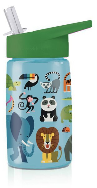Παγούρι 450ml Με Καλαμάκι Crocodile Creek Tritan Ζώα Της Ζούγκλας