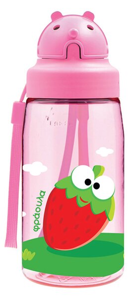 Παγούρι 450ml Με Καλαμάκι Laken Μπανάνα/Φράουλα