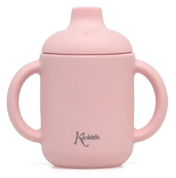 Ποτήρι Εκπαιδευτικό Σιλικόνης 120ml Kiokids Ροζ 3543
