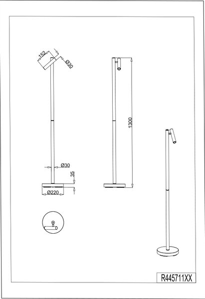Φωτιστικό Επιδαπέδιο Reality Lighting -RL GOMEZ R44571107 Νίκελ ματ (Nickel Mat- Satin) 3000+4000+6500K