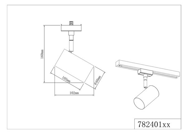 Φωτιστικό Σποτ Trio Lighting DUOLINE 78240108 Ορειχαλκωμένο Ματ (Brass Mat)
