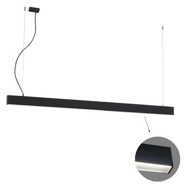 Γραμμικό Φωτιστικό Κρεμαστό Viokef Ciba 3916-00226-3-B-M-N L2260 3000K Μαύρο Ματ