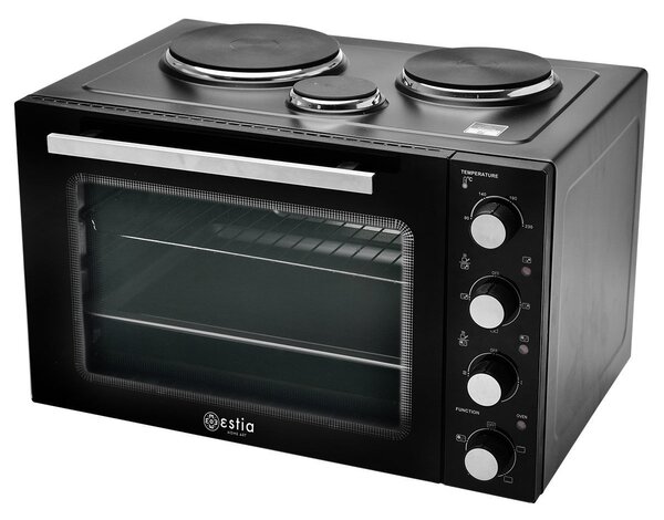 Ηλεκτρικό Φουρνάκι Compact Cooker 2950W 48Lt Με 3 Εστίες Και Λειτουργία Αέρα - Estia