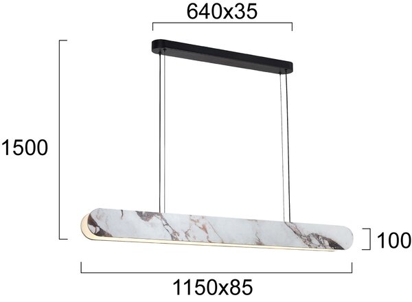 Φωτιστικό Κρεμαστό Viokef Alicia 4320400 3000K Λευκό Ματ