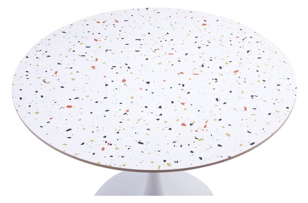 NOUGAT ΤΡΑΠΕΖΙ ΡΟΤΟΝΤΑ TERRAZZO 100x100xH75cm