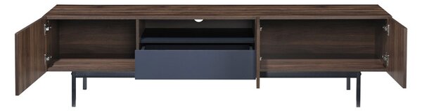 GROOVES TV STAND 3ΠΟΡΤΕΣ 1ΣΥΡΤΑΡΙ ΚΑΡΥΔΙ ΓΚΡΙ 180x40xH50cm