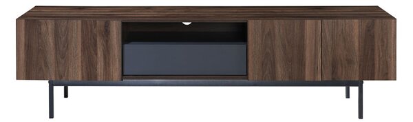 GROOVES TV STAND 3ΠΟΡΤΕΣ 1ΣΥΡΤΑΡΙ ΚΑΡΥΔΙ ΓΚΡΙ 180x40xH50cm