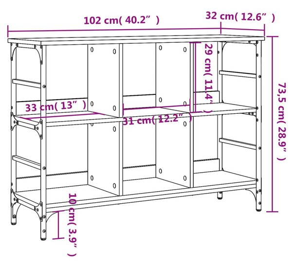 Συρταριέρα Sonoma Δρυς 102 x 32 x 73,5 εκ. Επεξεργασμένο Ξύλο - Καφέ