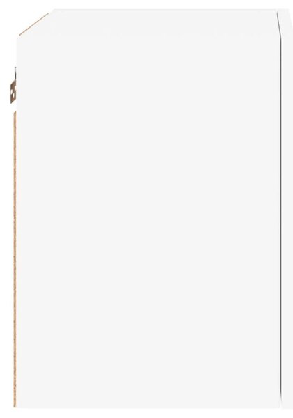 Έπιπλο Τοίχου Τηλεόρασης Λευκό 40,5x30x40 εκ. από Επεξ. Ξύλο - Λευκό