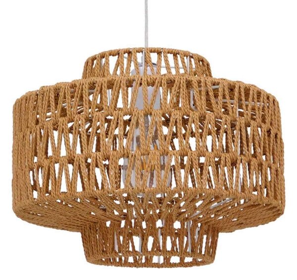 Φωτιστικό Οροφής Jenson 00909 1xΕ27 Με Πλέγμα Φ33x35cm Light Brown GloboStar