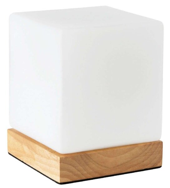 Φωτιστικό Επιτραπέζιο Derya 02035 12x12x15cm 1xE27 White-Beige GloboStar