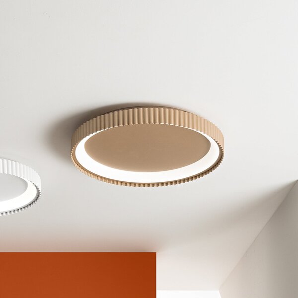 Luce Ambiente Design LED φωτιστικό οροφής Niike, χρυσό χρώμα, Ø 50 cm, μέταλλο, CCT, Χρυσό / Ορείχαλκου, Σαλόνι / τραπεζαρία, Μέταλλο, σύγχρονο