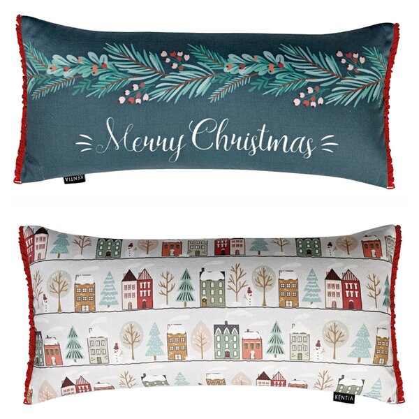 Χριστουγεννιάτικο Μαξιλάρι 2 Όψεων (30x60) Kentia Loft Snow 236