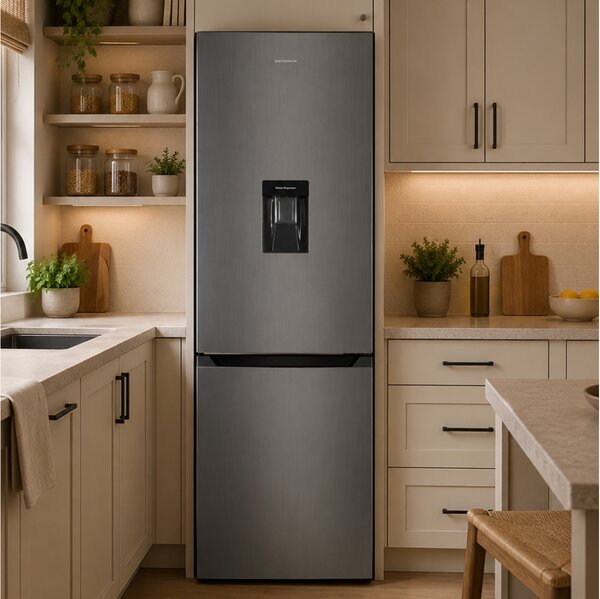 Ψυγειοκαταψύκτης Heinner HCNF-HM291XWDE++ Full No Frost, με Βρυσάκι Νερού, Συνολική Χωρητικότητα 291L, Ενεργειακή Κλάση Ε και Ύψος 186cm