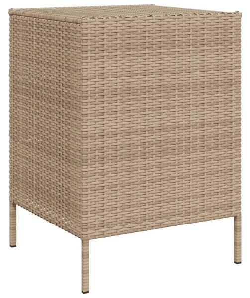 Ντουλάπι Αποθήκευσης Κήπου Beige 55x59x80 εκ. Συνθετικό Ρατάν - Μπεζ