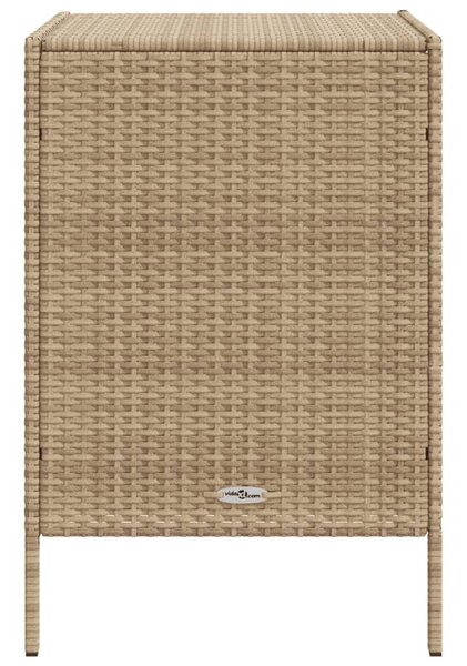 Ντουλάπι Αποθήκευσης Κήπου Beige 55x59x80 εκ. Συνθετικό Ρατάν - Μπεζ