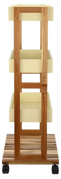 Τρόλεϊ/Ραφιέρα 4 Θέσεων (40x30x88) Estia Allure Ivory 01-24970