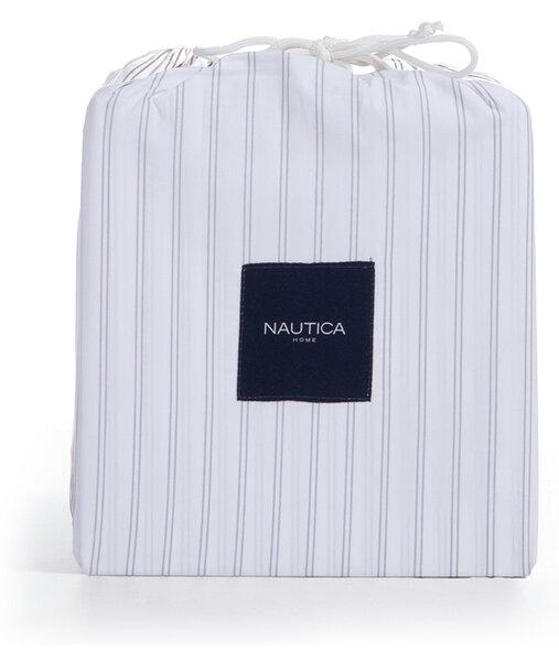 Παπλωματοθήκη Υπέρδιπλη (Σετ 220x240) Nautica By Nef-Nef Homeware Nau Coast Γκρι,Λευκό