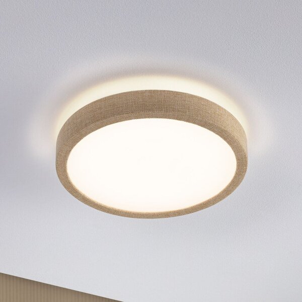 Paulmann LED-Panel Cosara, Ø 30 cm, μπεζ, IP44, 3000K, Μπεζ, Σαλόνι / τραπεζαρία, Πλαστικό, Σκανδιναβικό