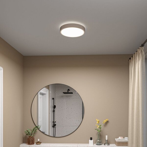 Paulmann LED-Panel Cosara, Ø 30 cm, μπεζ, IP44, 3000K, Μπεζ, Σαλόνι / τραπεζαρία, Πλαστικό, Σκανδιναβικό