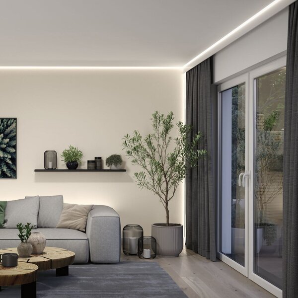 Paulmann LED ταινία MaxLED 1000 βασικό σετ, 5 m, 2700K, ρυθμιζόμενος, Μεταλλικό, Σαλόνι / τραπεζαρία, Πλαστικό