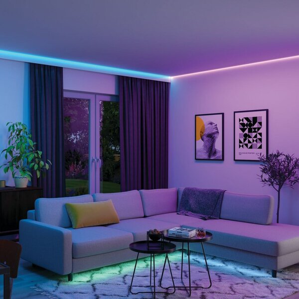 Paulmann LED ταινία MaxLED 1000 Βασικό σετ 3 m RGBW IP44, ρυθμιζόμενος, Μεταλλικό, Σαλόνι / τραπεζαρία, Πλαστικό