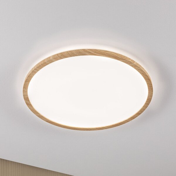 Paulmann LED Panel Atria Shine Ø42cm ξύλο IP44 4000K on/off, Ξύλου, Μελέτη / Γραφείο, Πλαστικό, σύγχρονο