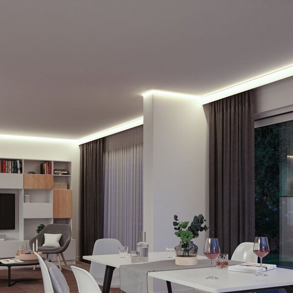 Paulmann LED ταινία, πλήρες σετ SimpLED 5 m, έξυπνη, RGB 24 W, ρυθμιζόμενος, Λευκό, Σαλόνι / τραπεζαρία, Πλαστικό