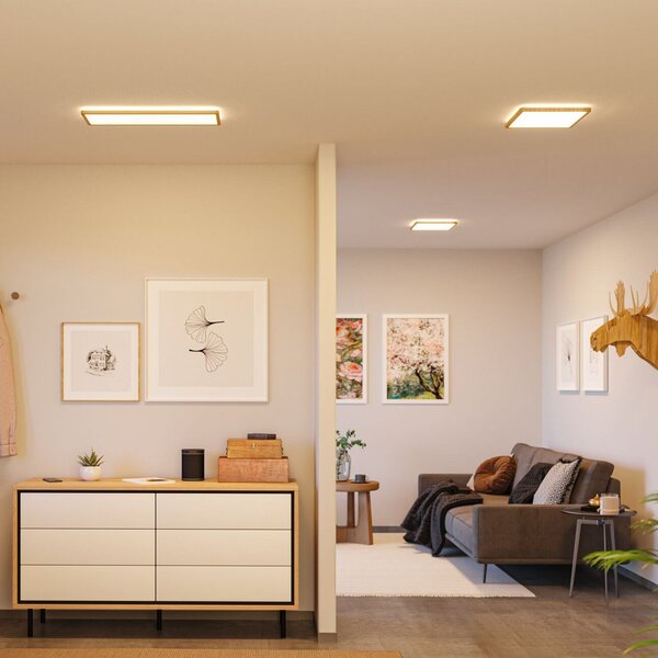 Paulmann LED Panel Atria Shine 29 cm ξύλινο IP44 3000K on/off, Ξύλου, Μελέτη / Γραφείο, Πλαστικό, σύγχρονο