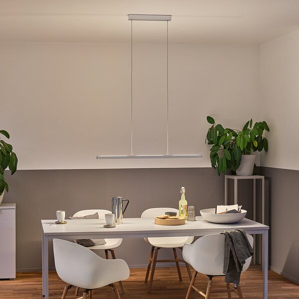 Paulmann Φωτιστικό LED Lento, χρώμιο, 100 εκ. προς τα πάνω/κάτω, ρυθμιζόμενη, ρυθμιζόμενος, Ασημένιο, Σαλόνι / τραπεζαρία, Αλουμίνιο, σύγχρονο
