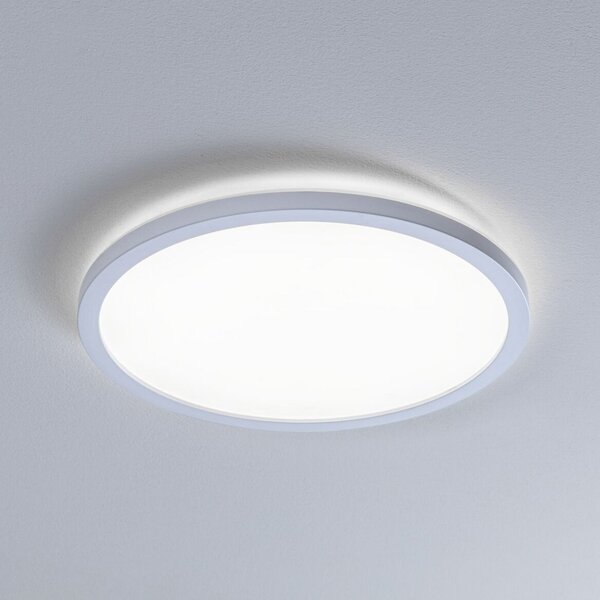 Paulmann LED Panel Atria Shine, Ø29cm λευκό IP44 4000K on/off, Λευκό, Μελέτη / Γραφείο, Πλαστικό, σύγχρονο