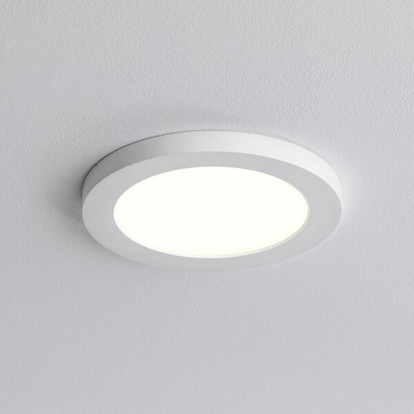 Paulmann LED εντοιχισμένο πάνελ Cover-it Ø17cm, 880 lm, 3000K, λευκό, Λευκό, Διάδρομος, Πλαστικό, σύγχρονο